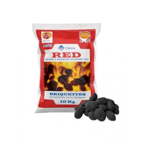 Oxbow Red Smokeless Coal Briquettes, 10kg bags